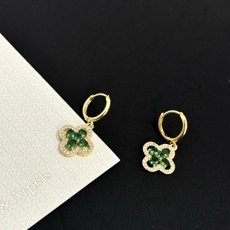 Van Cleef & Arpels Jewelry four-leaf clover earrings, classic, same style as official website, multi-layered — Premium Replica — photo 4