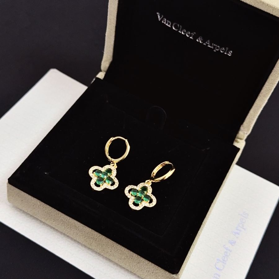 Van Cleef & Arpels Jewelry four-leaf clover earrings, classic, same style as official website, multi-layered — Premium Replica — photo 6