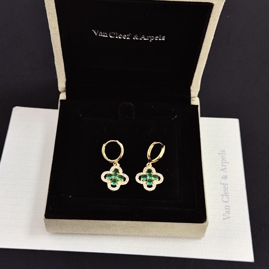 Van Cleef & Arpels Jewelry four-leaf clover earrings, classic, same style as official website, multi-layered — Premium Replica — photo 5