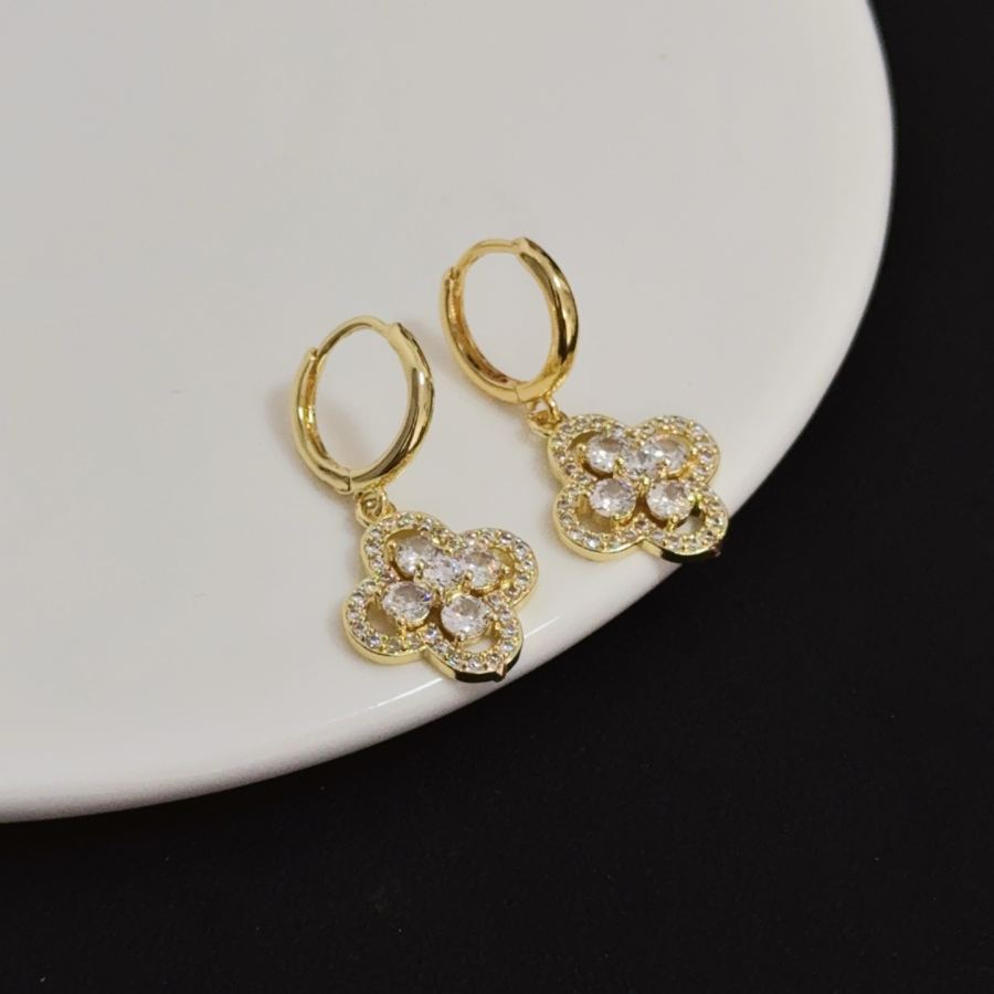 Van Cleef & Arpels Jewelry four-leaf clover earrings, classic, same style as official website, multi-layered — 1:1 Replica — photo 5