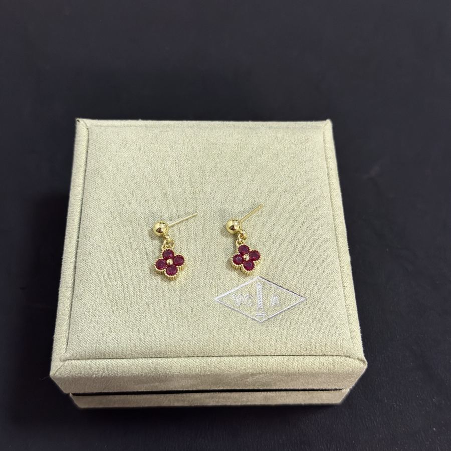 Van Cleef & Arpels Jewelry four-leaf clover earrings, classic, same style as official website, multi-layered — 1:1 Replica