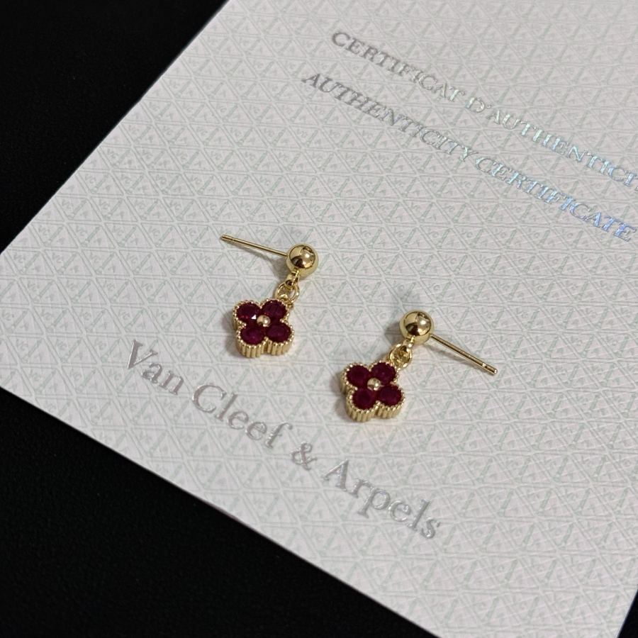 Van Cleef & Arpels Jewelry four-leaf clover earrings, classic, same style as official website, multi-layered — 1:1 Replica — photo 5