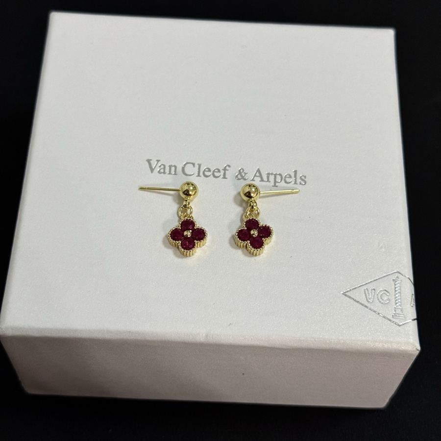Van Cleef & Arpels Jewelry four-leaf clover earrings, classic, same style as official website, multi-layered — 1:1 Replica — photo 3