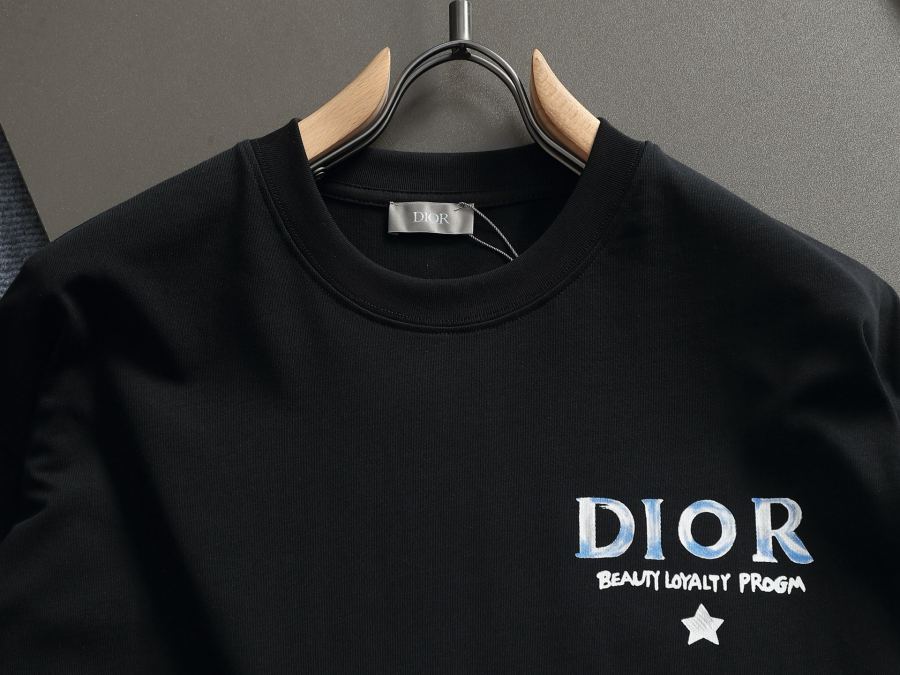 Dior men DIOR/Dior 260g round neck short-sleeved T-shirt — 1:1 Replica For Sale — photo 3