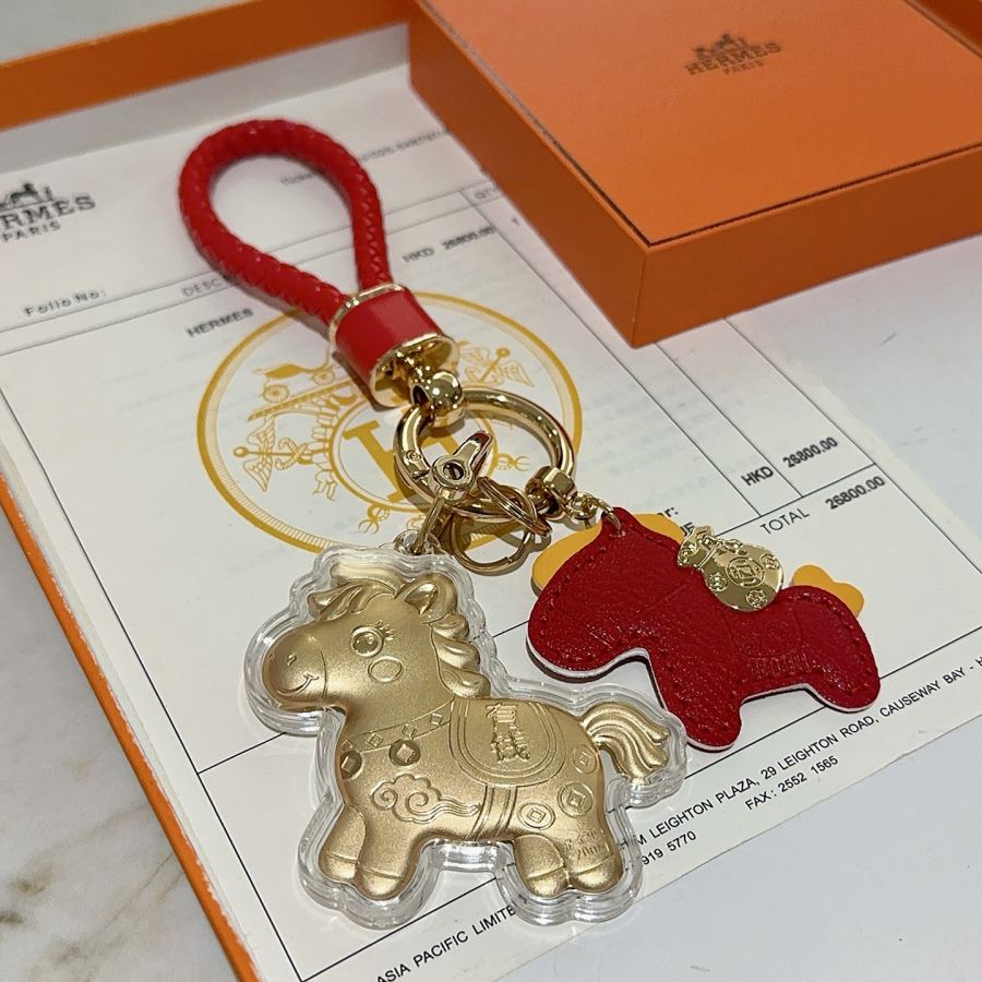 Hermes Jewelry Keychain New Hermes Keychain Hermes Charm Keychain Hermes 1:1 k Keychain — photo 2