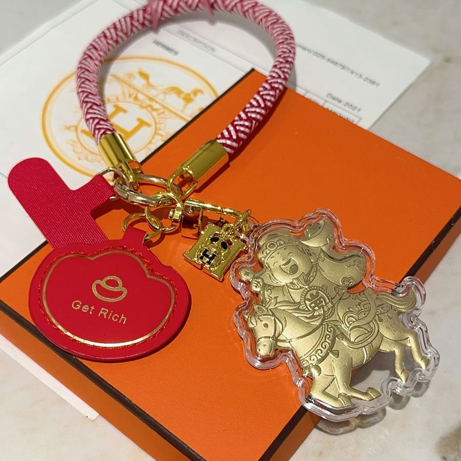 Hermes Jewelry New Hermes Keychain Hermes Charm Keychain Hermes 1:1 k Keychain — photo 4
