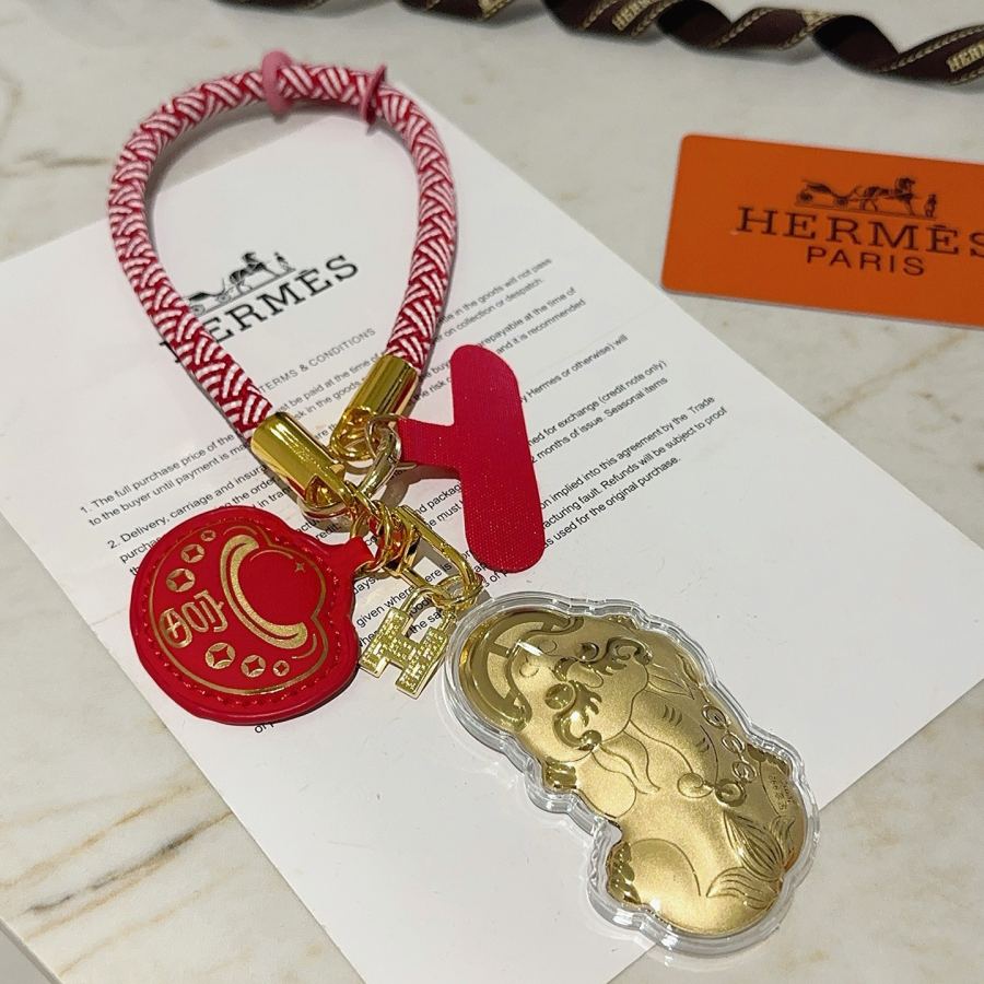 Hermes Jewelry New Hermes Keychain Hermes Charm Keychain Hermes 1:1 k Keychain — photo 3