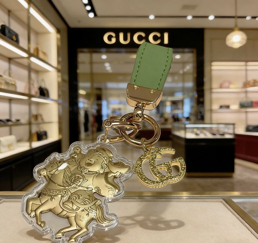 Gucci Jewelry New Release 𝐆𝐮𝐜𝐜𝐢 Keychain New Charm Anger Forest G Keychain — 1:1 Replica — photo 2