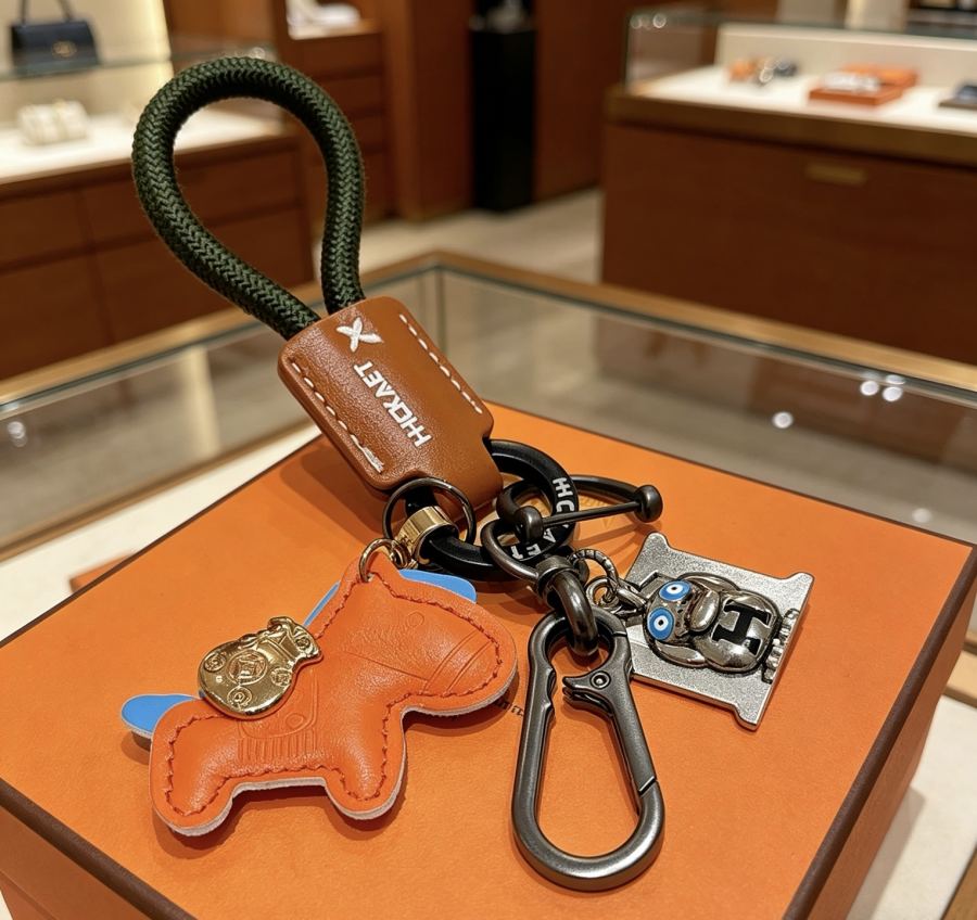 Hermes Jewelry New Hermes Keychain Hermes Charm Keychain Hermes 1:1 k Keychain — photo 4