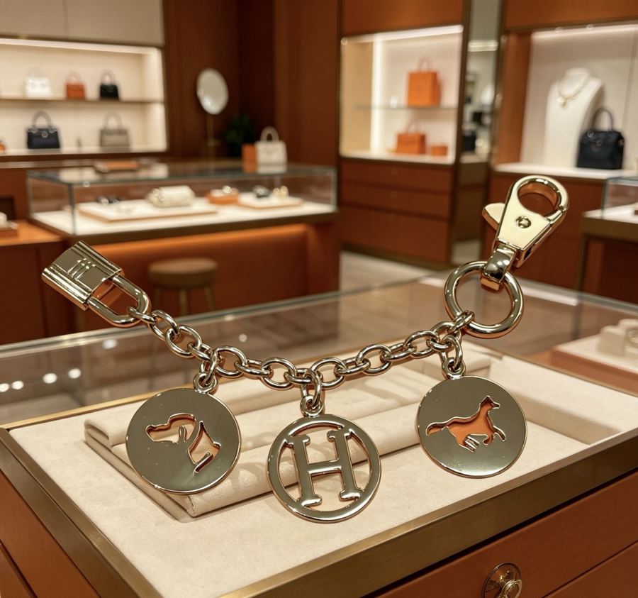 Hermes Jewelry New Hermes Keychain Hermes Charm Keychain Hermes 1:1 k Keychain — photo 2
