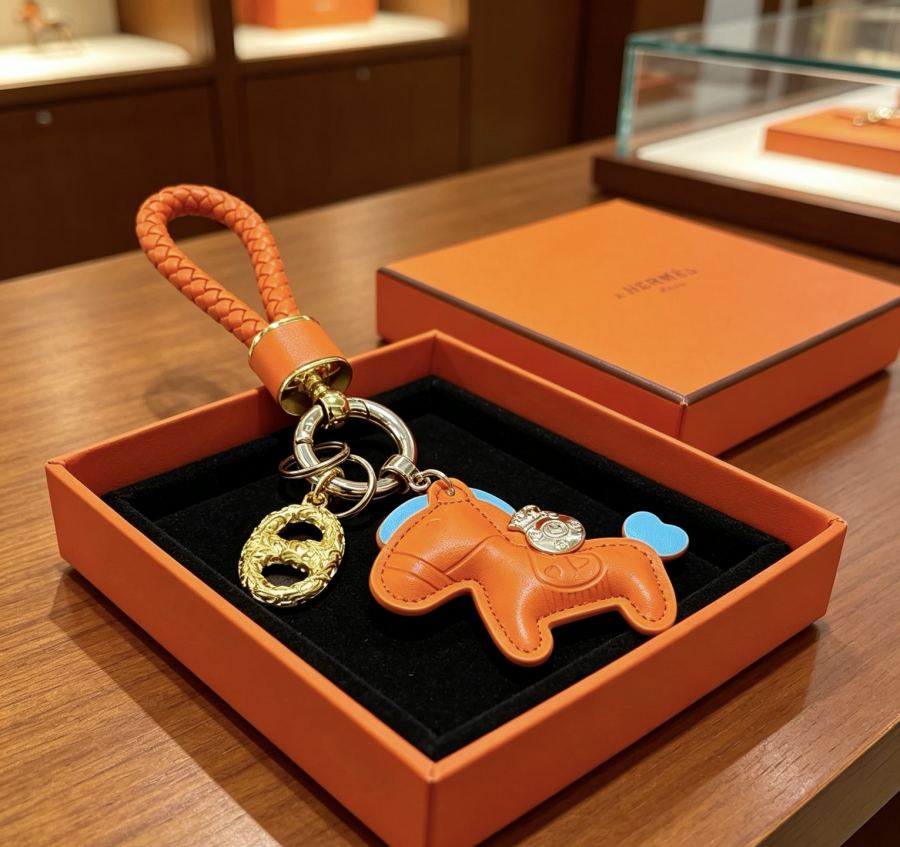 Hermes Jewelry New Hermes Keychain Hermes Charm Keychain Hermes 1:1 k Keychain — photo 2