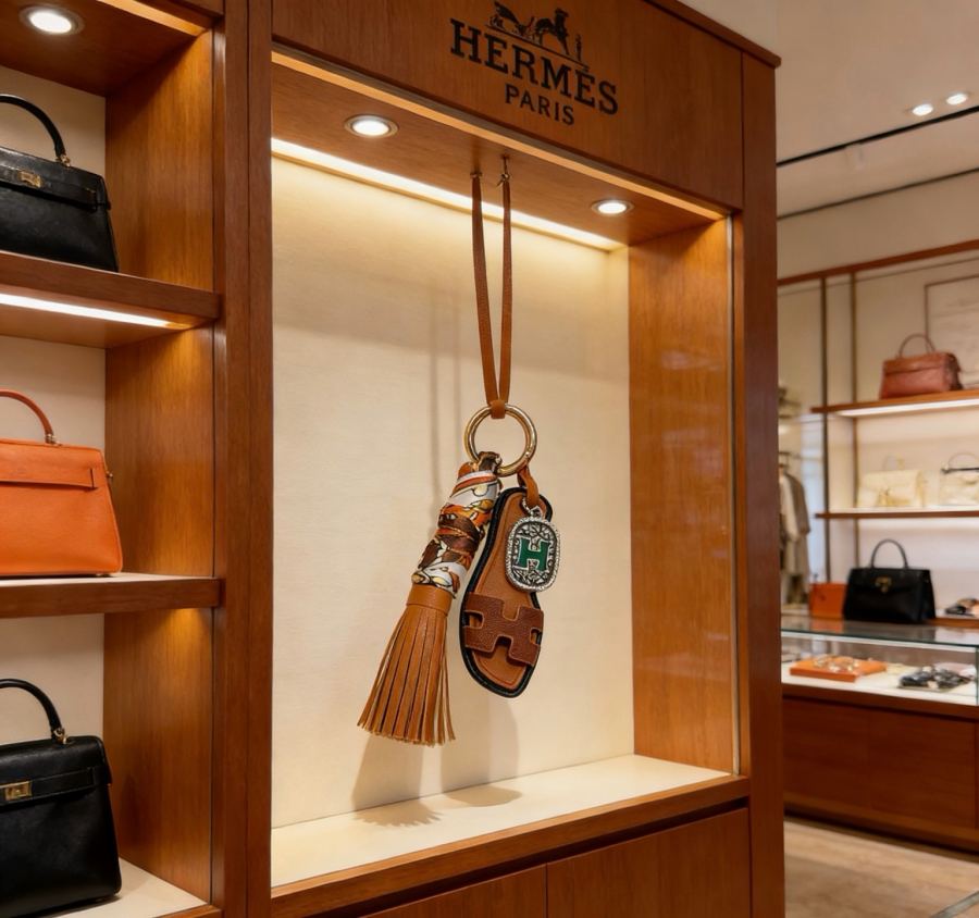 Hermes Jewelry New Hermes Charm Keychain Hermes 1:1 k Keychain — photo 3
