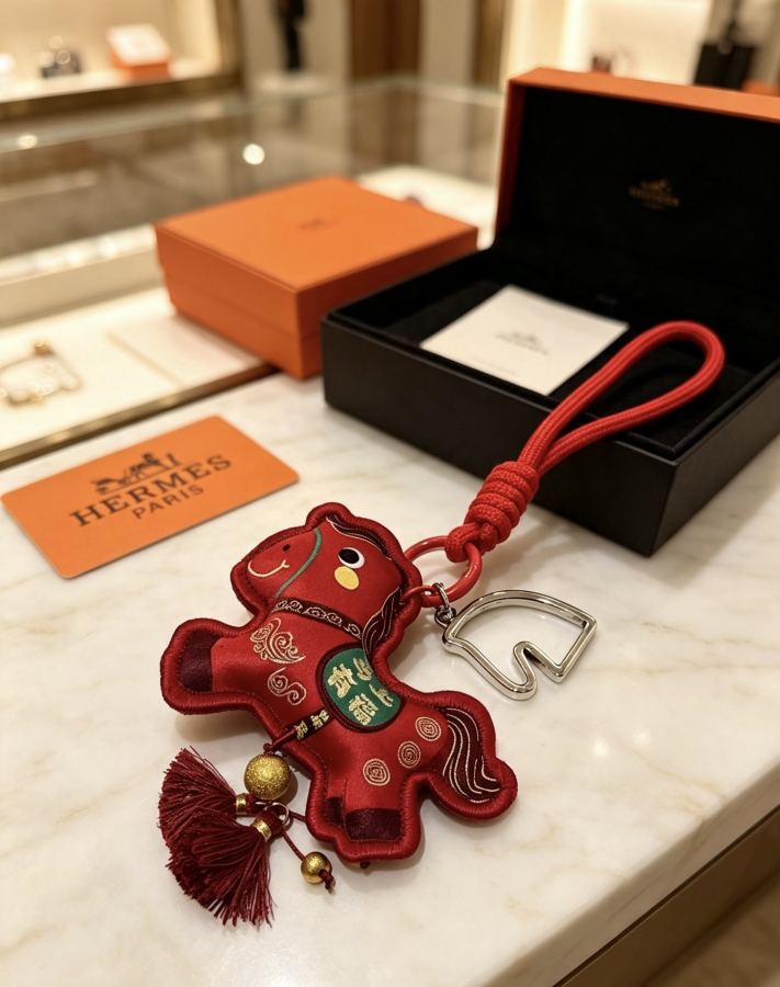 Hermes Jewelry New Hermes Keychain Hermes Charm Keychain Hermes 1:1 k Keychain — photo 3