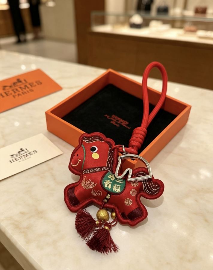Hermes Jewelry New Hermes Keychain Hermes Charm Keychain Hermes 1:1 k Keychain — photo 2