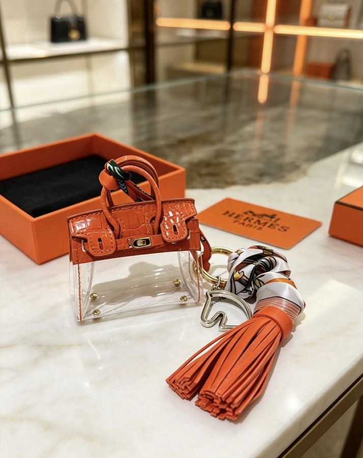 Hermes Jewelry New Hermes Keychain Hermes Charm Keychain Hermes 1:1 k Keychain — photo 3