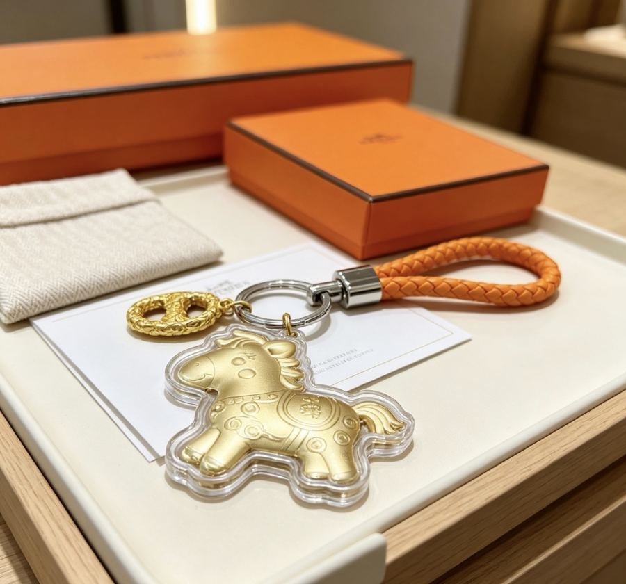 Hermes Jewelry New Hermes Keychain Hermes Charm Keychain Hermes 1:1 k Keychain — photo 4