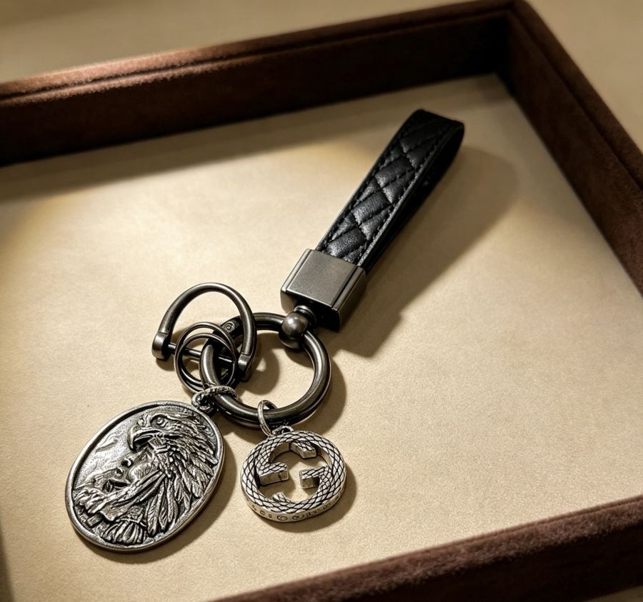 Gucci Jewelry New Release 𝐆𝐮𝐜𝐜𝐢 Keychain New Charm Anger Forest G Keychain — 1:1 Replica For Sale