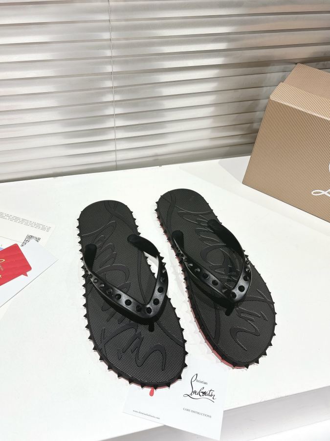 Maison margiela women's shoes ╔Black studded flip-flops╗ — AAA Quality Replica
