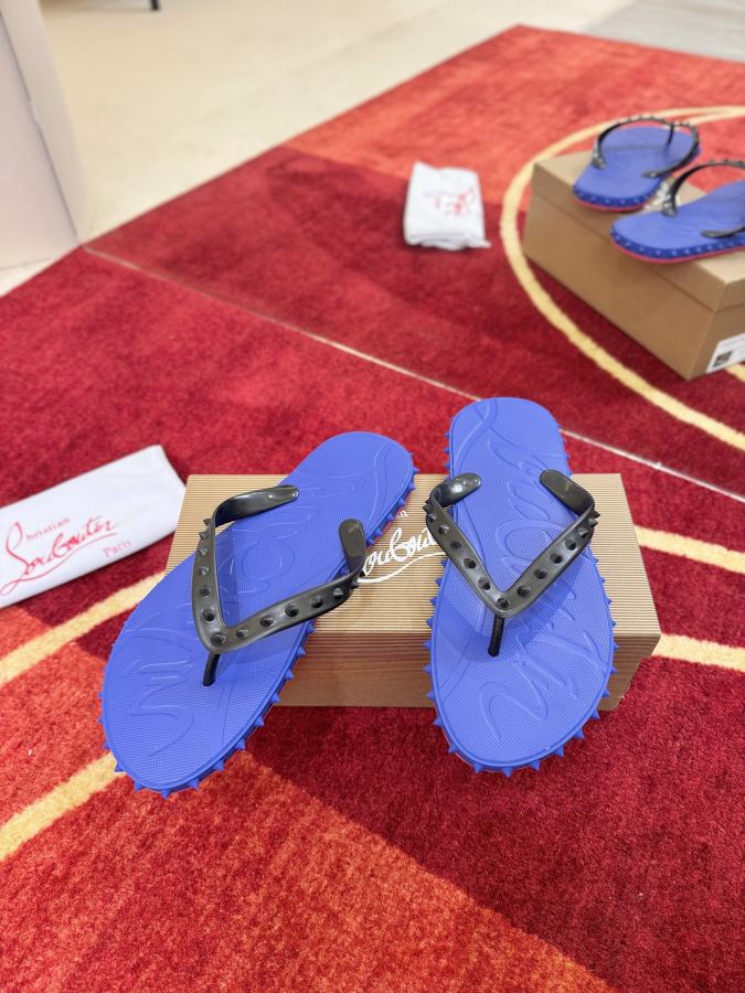 Maison margiela women's shoes ╔Blue studded flip-flops╗ — 1:1 Replica For Sale — photo 2