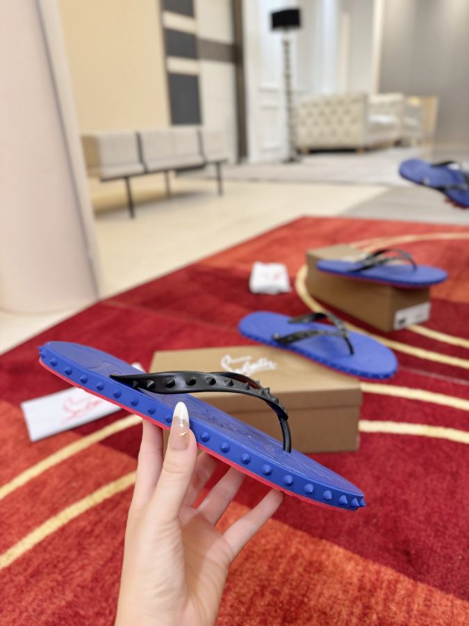 Maison margiela women's shoes ╔Blue studded flip-flops╗ — 1:1 Replica For Sale — photo 5