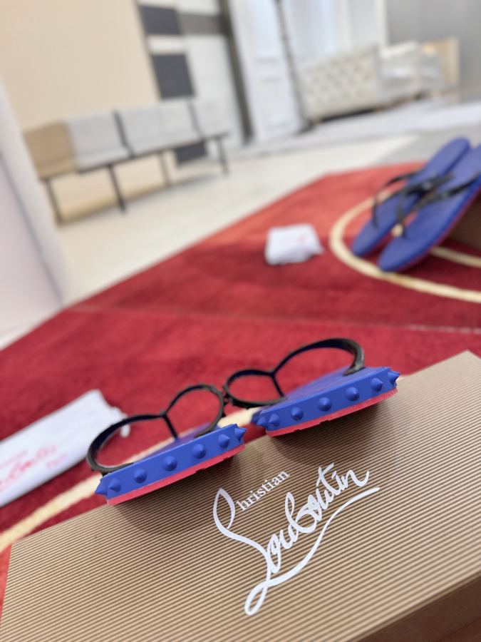 Maison margiela women's shoes ╔Blue studded flip-flops╗ — 1:1 Replica For Sale — photo 8