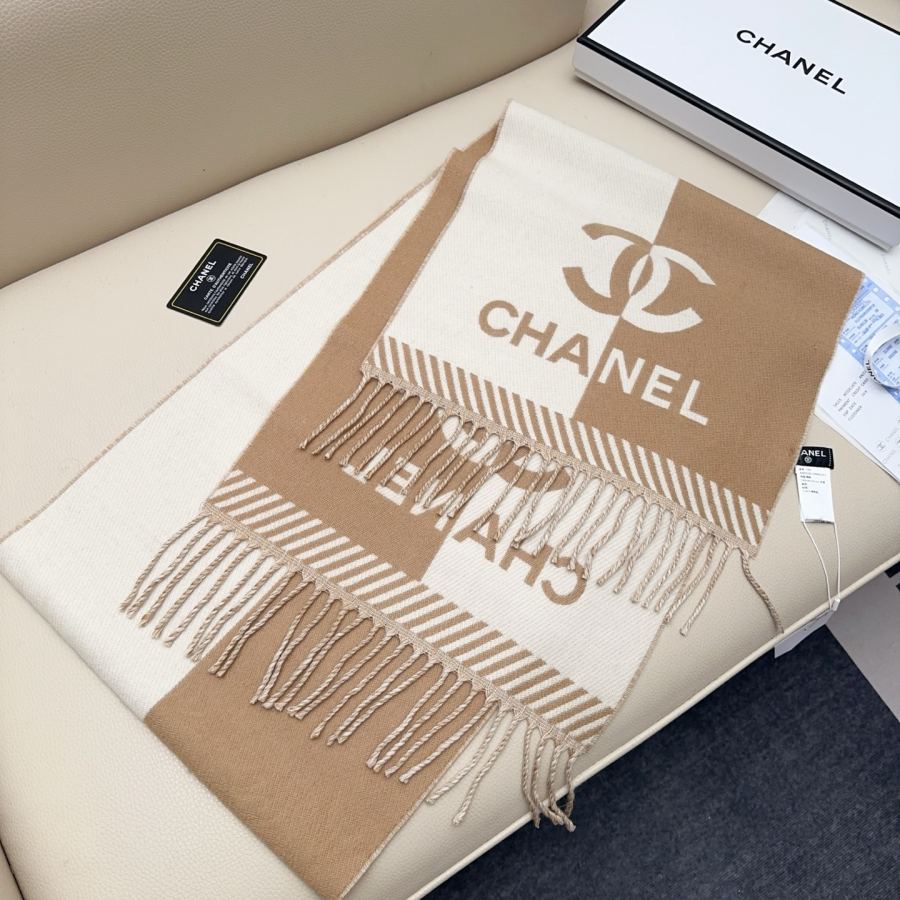 Chanel skjerf 𝐂𝐇𝐀𝐍𝐄𝐋Ny "Dobbelsidig fargeblokk jacquard" — photo 5