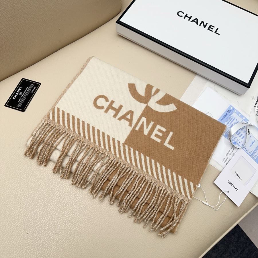 Chanel skjerf 𝐂𝐇𝐀𝐍𝐄𝐋Ny "Dobbelsidig fargeblokk jacquard" — photo 2
