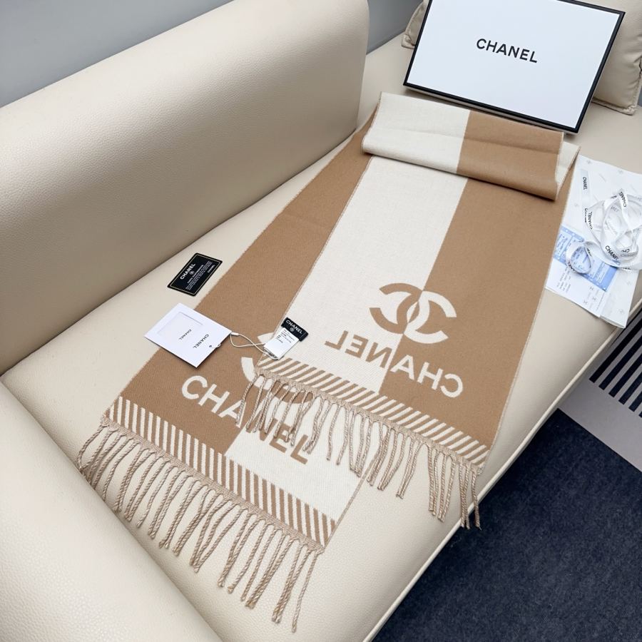 Chanel skjerf 𝐂𝐇𝐀𝐍𝐄𝐋Ny "Dobbelsidig fargeblokk jacquard" — photo 7