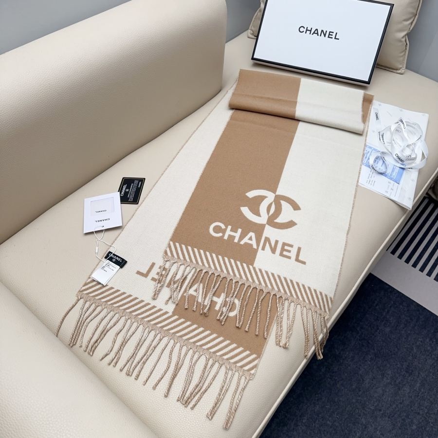 Chanel skjerf 𝐂𝐇𝐀𝐍𝐄𝐋Ny "Dobbelsidig fargeblokk jacquard" — photo 6