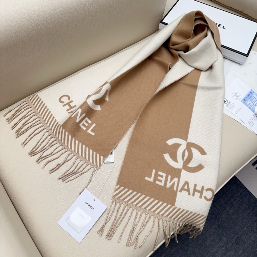 Chanel skjerf 𝐂𝐇𝐀𝐍𝐄𝐋Ny "Dobbelsidig fargeblokk jacquard" — photo 8
