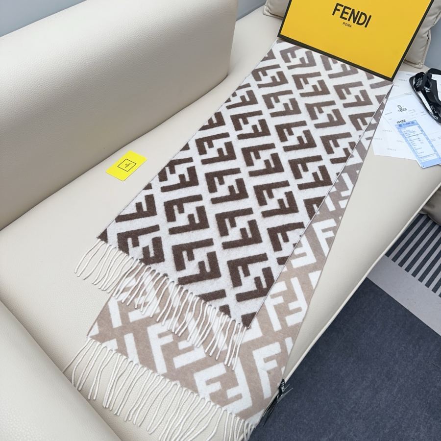 Fendi scarf Fendi FF Stefano Pilati Series FF 35 x180cm 8cmx2 100% — 1:1 Replica For Sale — photo 6
