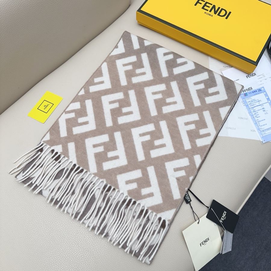 Fendi scarf Fendi FF Stefano Pilati Series FF 35 x180cm 8cmx2 100% — 1:1 Replica For Sale — photo 2