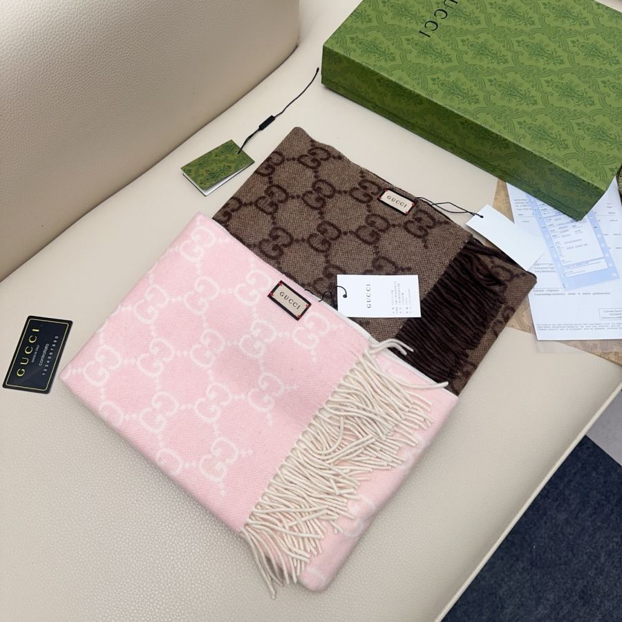 gucci scarf GUCCI G GG Gucci Series GG 100% 47*200 — Premium Replica — photo 9