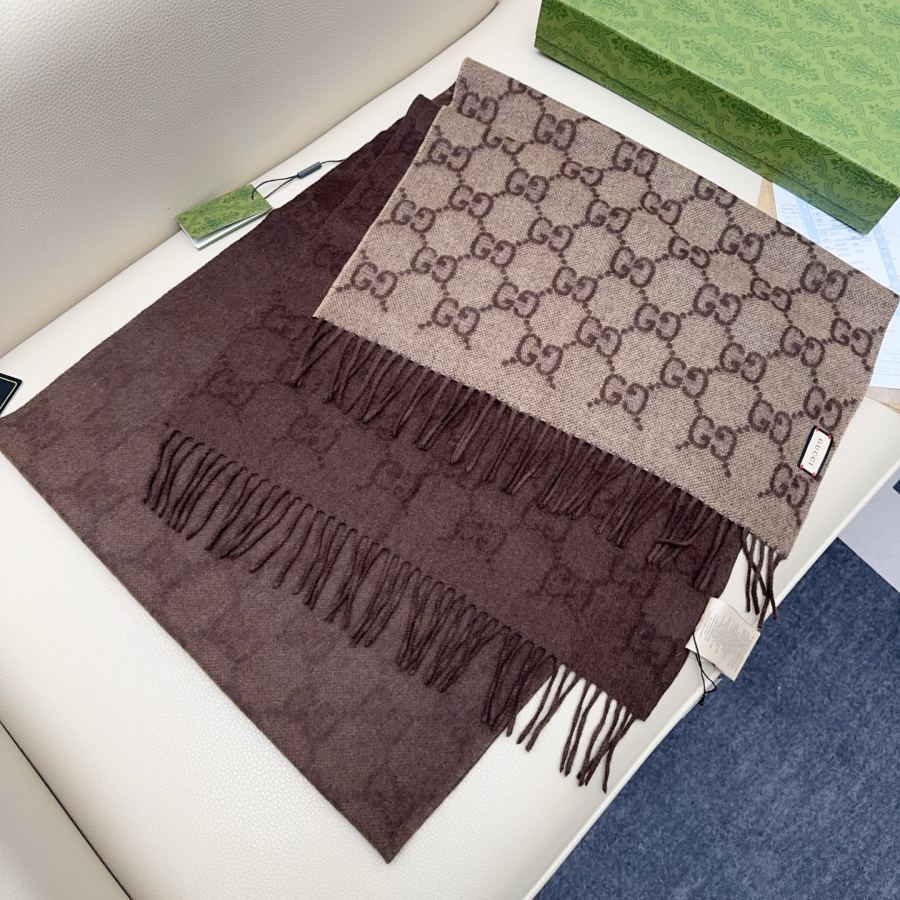 gucci scarf GUCCI G GG Gucci Series GG 100% 47*200 — Premium Replica — photo 4