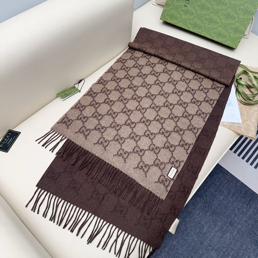 gucci scarf GUCCI G GG Gucci Series GG 100% 47*200 — Premium Replica — photo 5