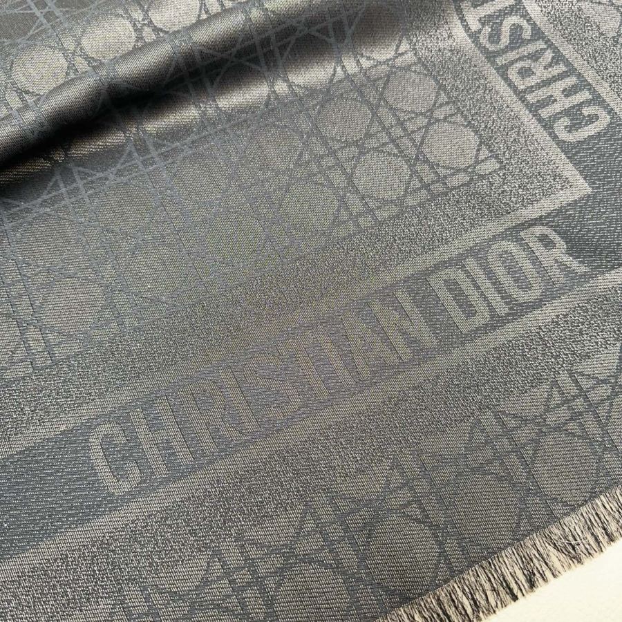 Dior scarf classic diamond square scarf, rouge pink, soft and light texture, exquisite jacquard, — Premium Replica — photo 7