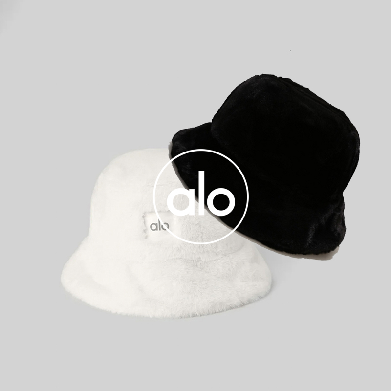 Alo accessories aloyoga plush retro simple fisherman phase autumn and winter versatile warm and — 1:1 Replica — photo 5