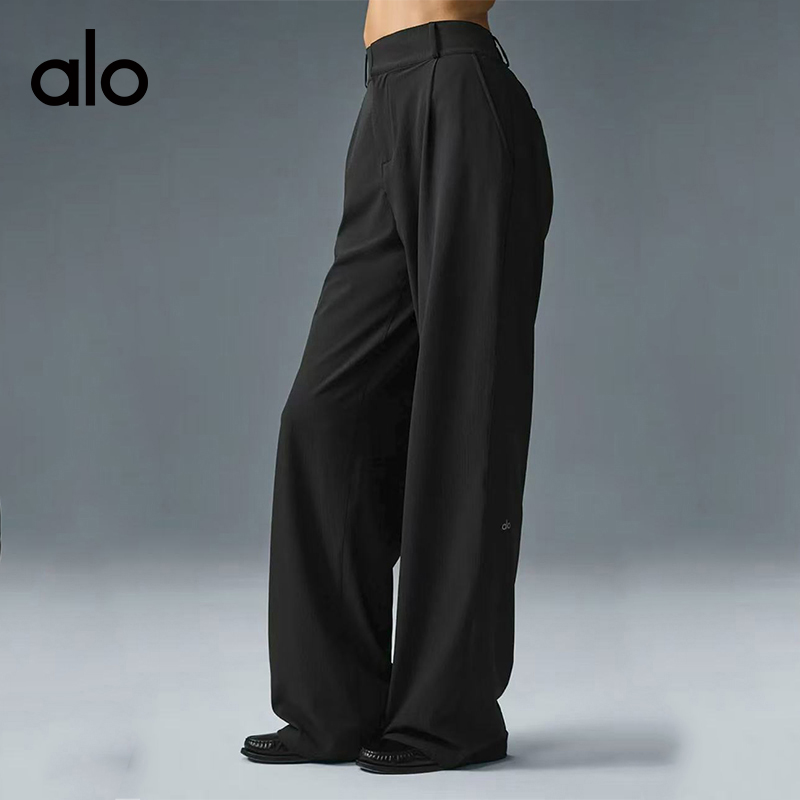 Alo Leggings aloyoga high-waisted versatile casual trousers, loose, simple, quick-drying, breathable — 1:1 Replica — photo 2