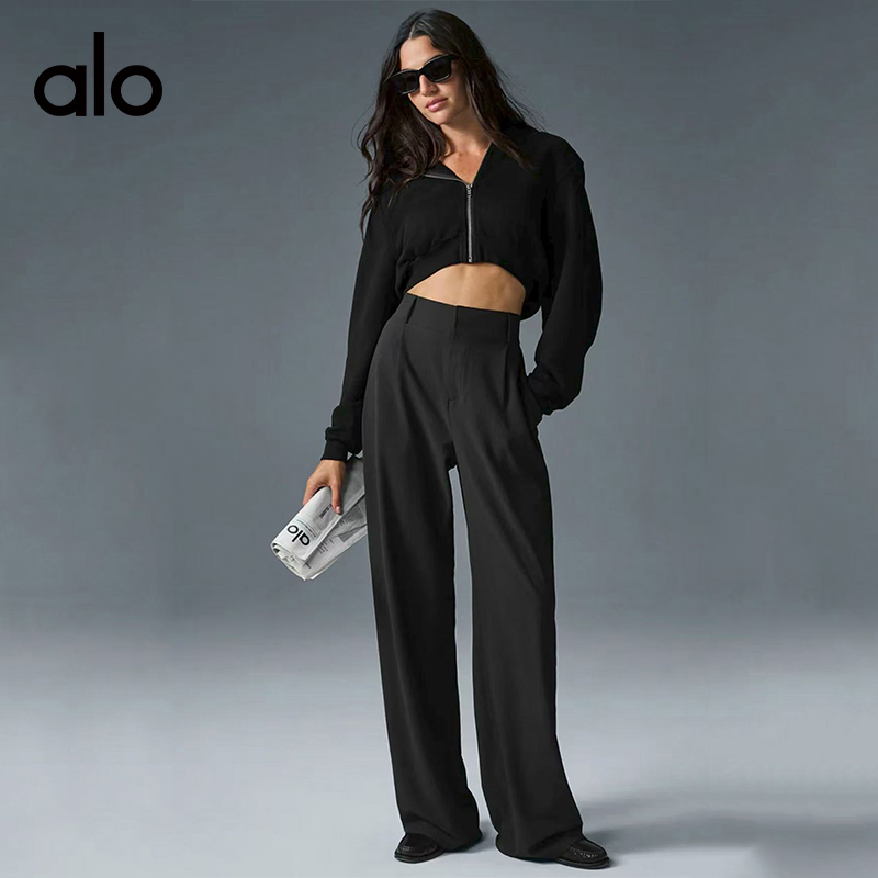 Alo Leggings aloyoga high-waisted versatile casual trousers, loose, simple, quick-drying, breathable — 1:1 Replica — photo 5