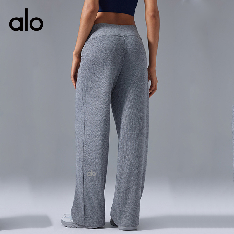 Alo Leggings aloyoga loose and versatile wide-leg pants for women, high-waisted drawstring sports — AAA Quality Replica — photo 3