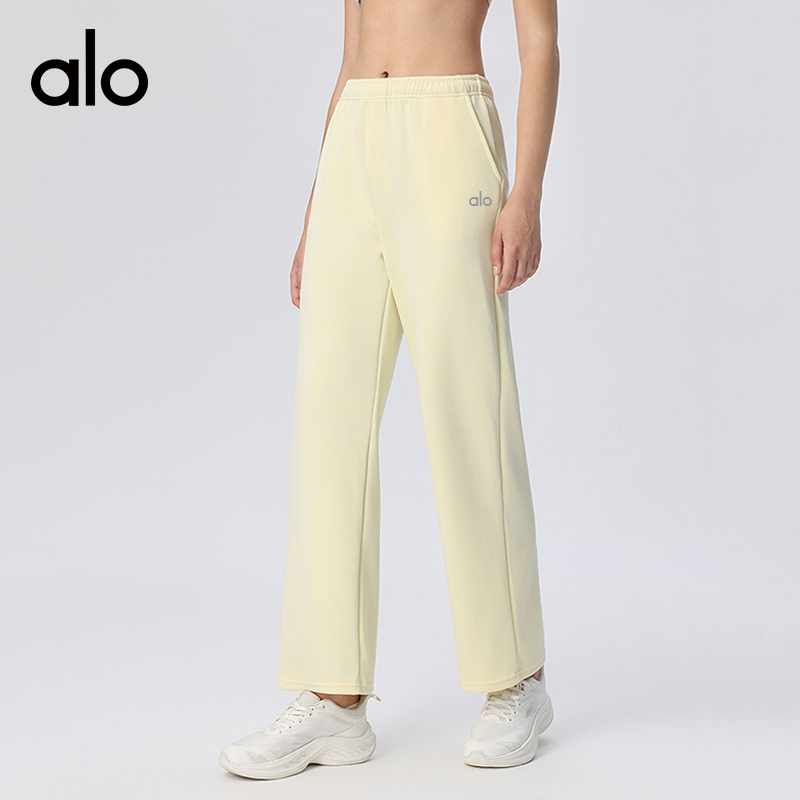 Alo Leggings aloyoga loose running fashion wide leg yoga high waist casual fitness sports pants — Premium Replica — photo 2