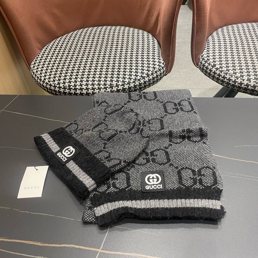 écharpe gucci Ensemble lapin + écharpe et bonnet en cachemire — photo 4