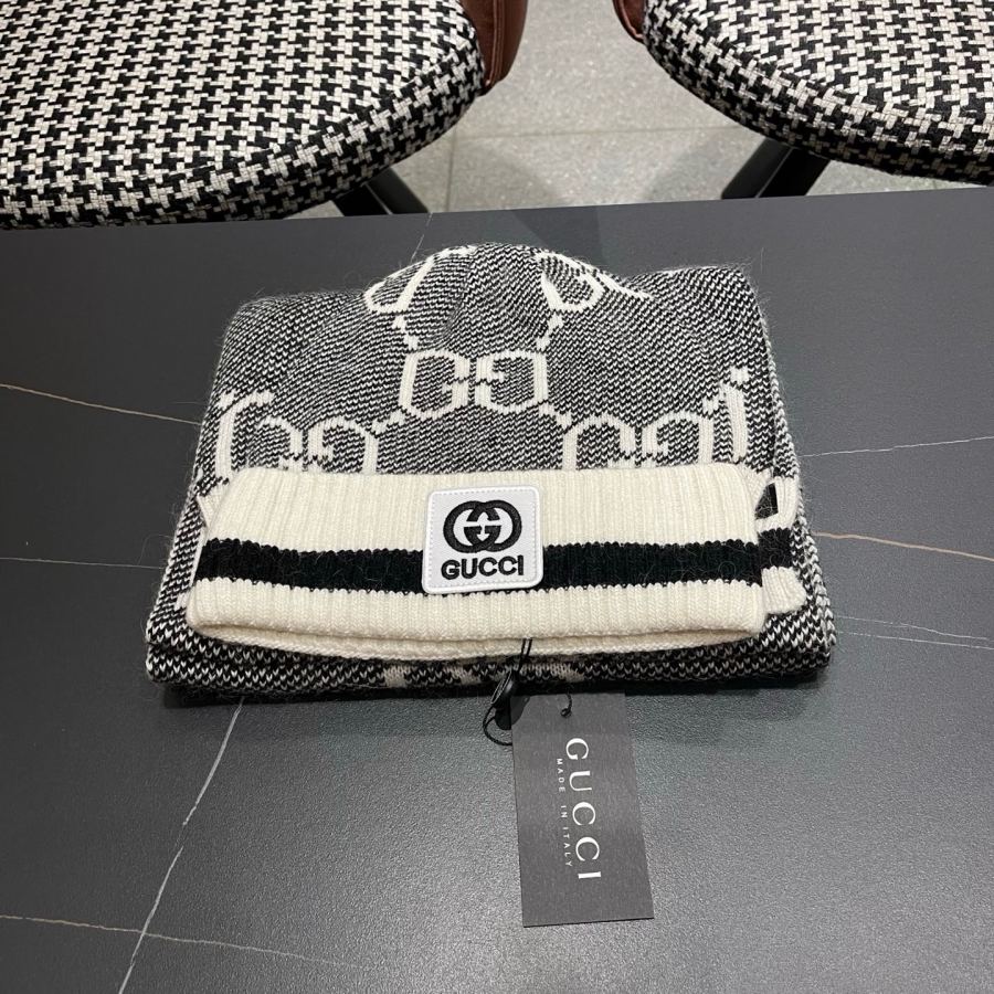 шарф Gucci Rabbit + комплект из кашемирового шарфа и шапки