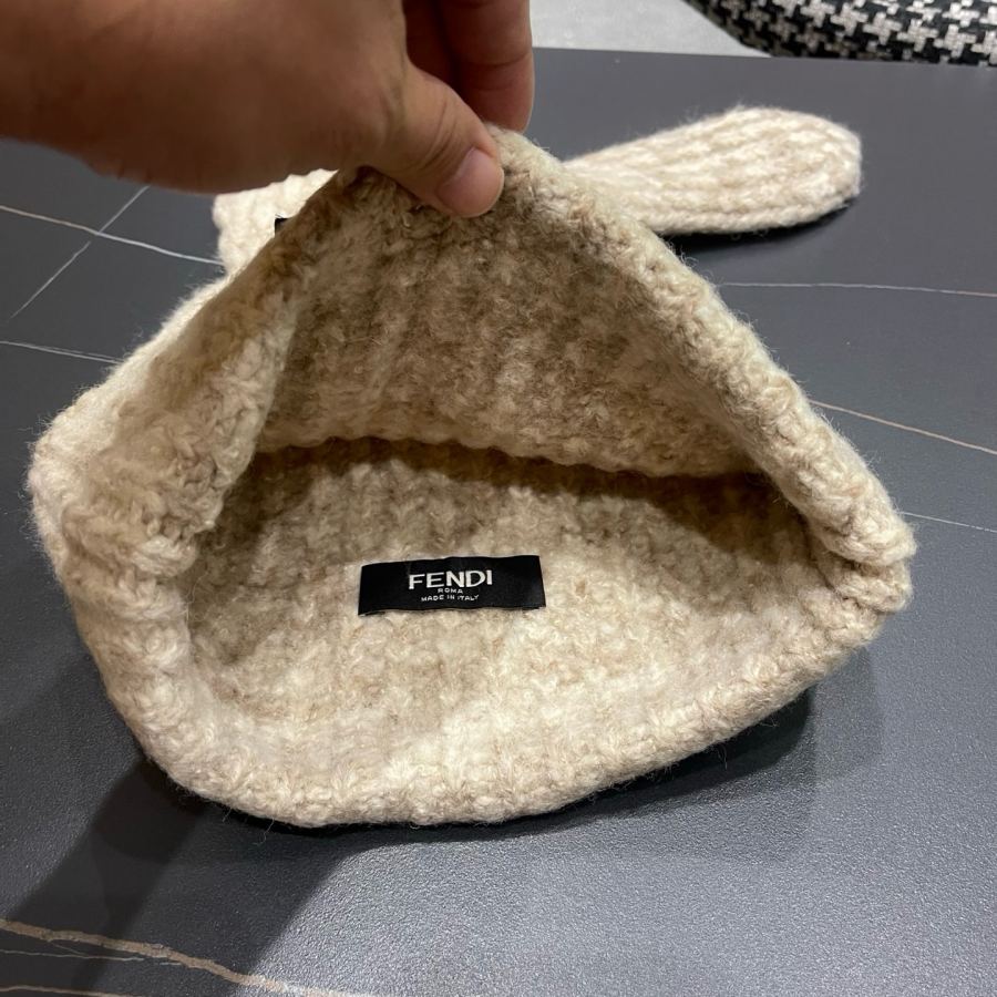 Fendi hat cute age-reducing bunny ears slim woolen hat for women autumn and winter warm Internet — Premium Replica — photo 10