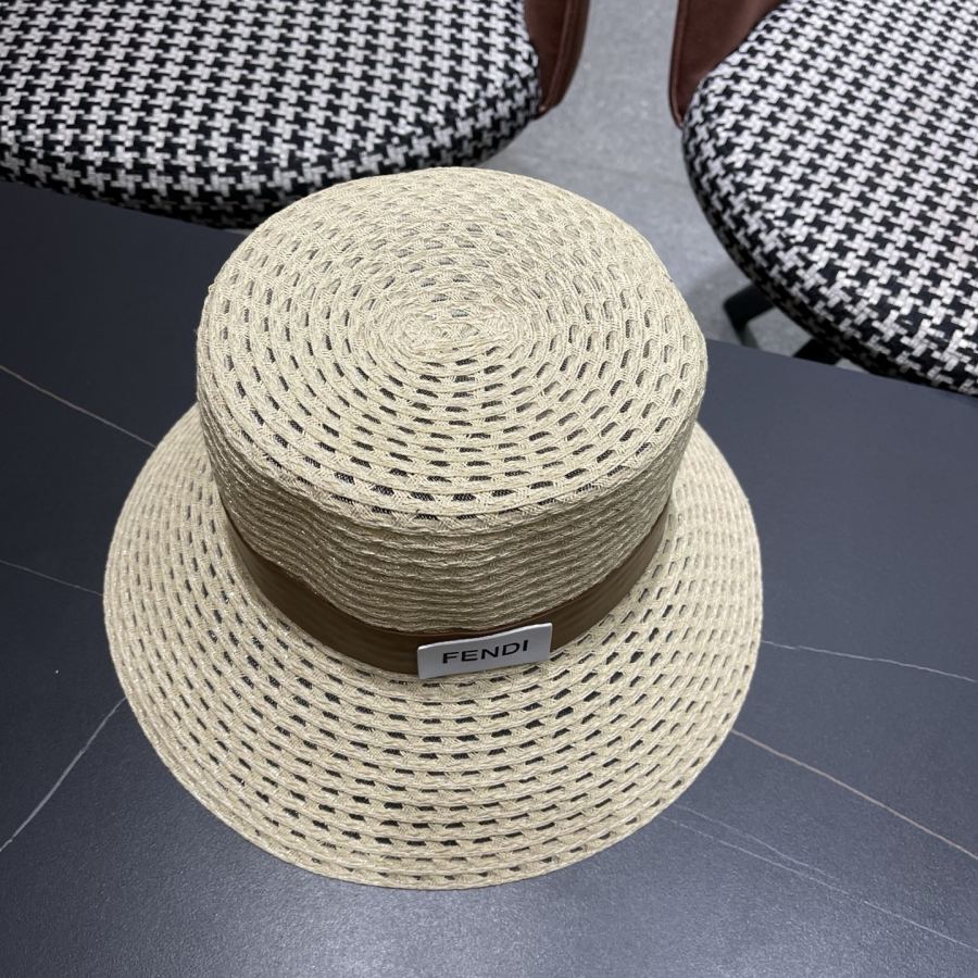 Fendi hat Fendi Straw Hat Seaside Resort Style Elegant Temperament Top Hat Showing Your Face — Premium Replica — photo 5