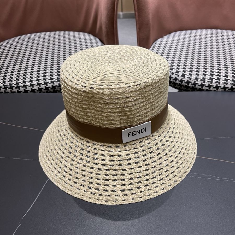 Fendi hat Fendi Straw Hat Seaside Resort Style Elegant Temperament Top Hat Showing Your Face — Premium Replica — photo 3