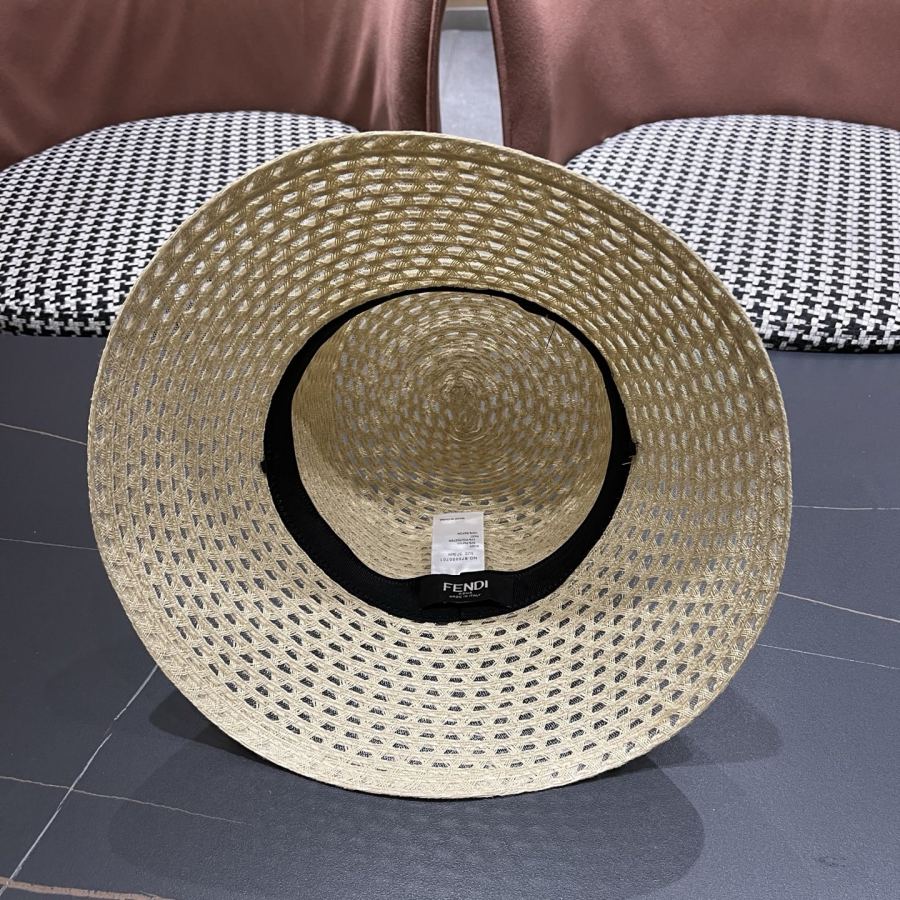 Fendi hat Fendi Straw Hat Seaside Resort Style Elegant Temperament Top Hat Showing Your Face — Premium Replica — photo 11