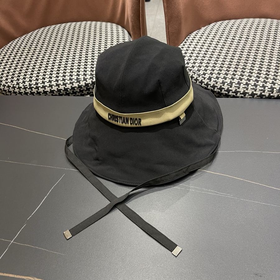 dior hat Dior Contrast Color Fisherman Hat Women's Face Covering Sun Hat Summer Beach UV Protection — AAA Quality Replica — photo 2