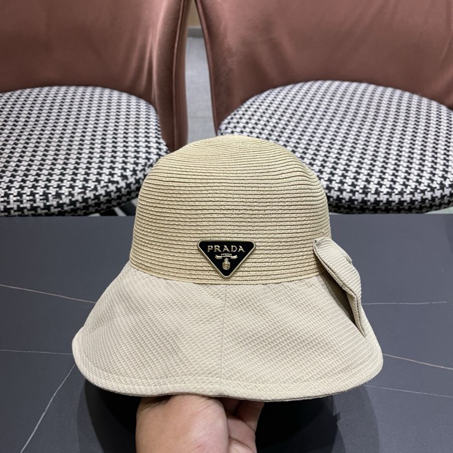 prada hat PRADA sunshade fisherman hat women's summer outdoor anti-UV sunscreen fashion versatile — Premium Replica — photo 6