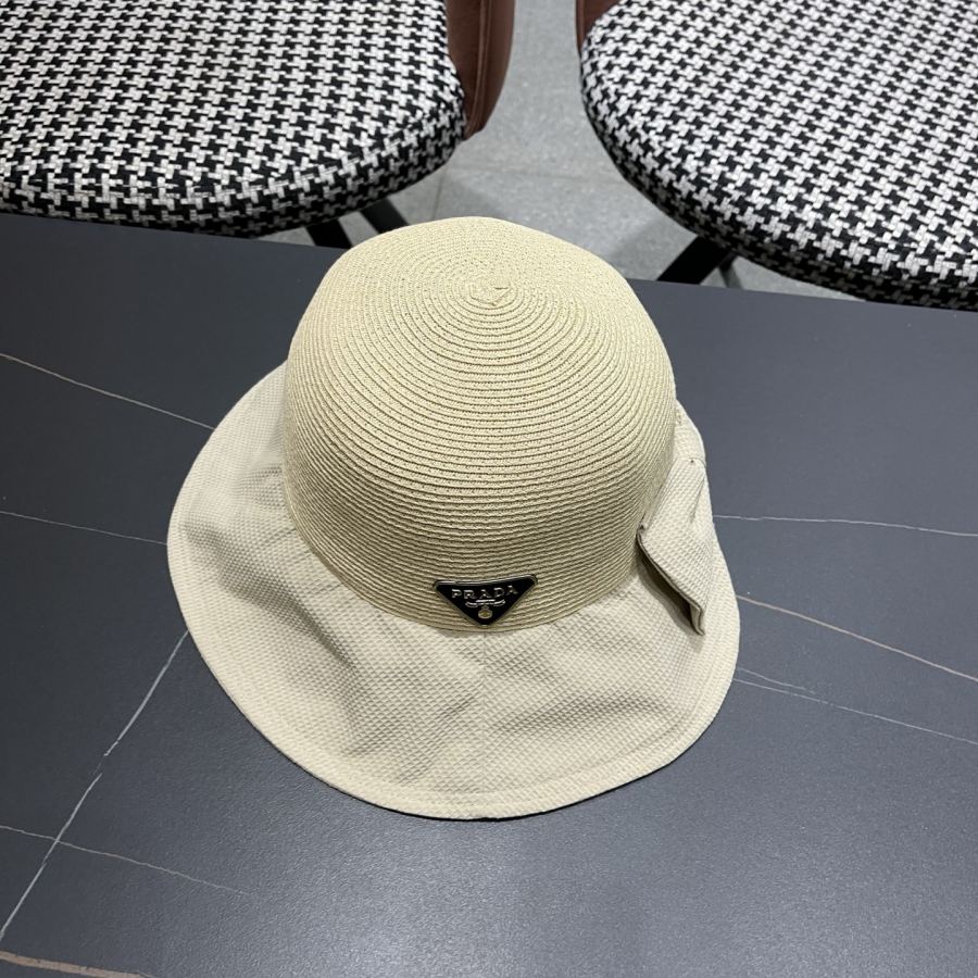 prada hat PRADA sunshade fisherman hat women's summer outdoor anti-UV sunscreen fashion versatile — Premium Replica — photo 4